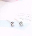 AD012  ♥時尚閃亮♥璀璨閃閃♥矽膠防敏耳針[0.5cm]